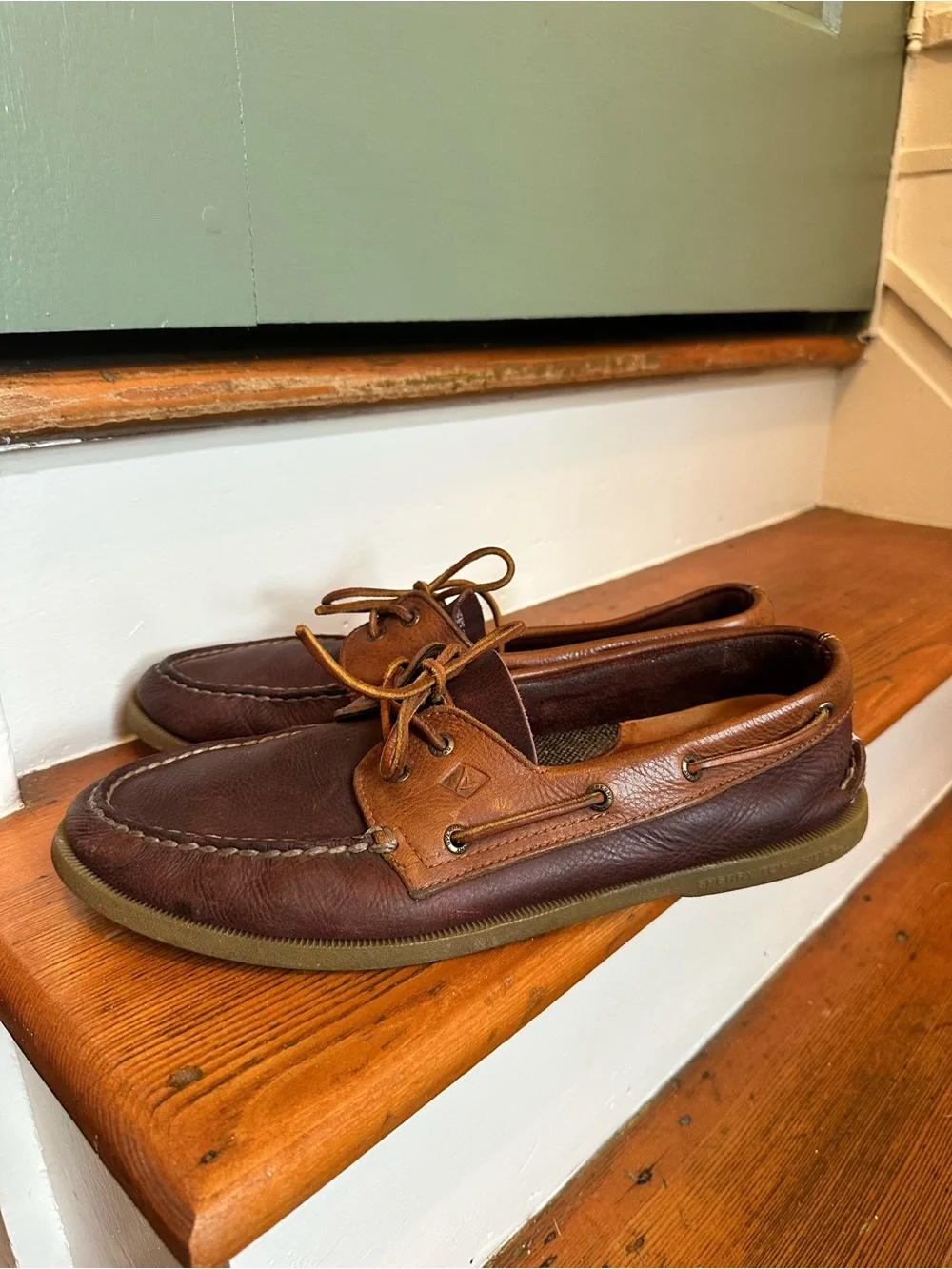 Sperry Men’s Two-Tone Gold Cup Brown Leather Boat Shoes